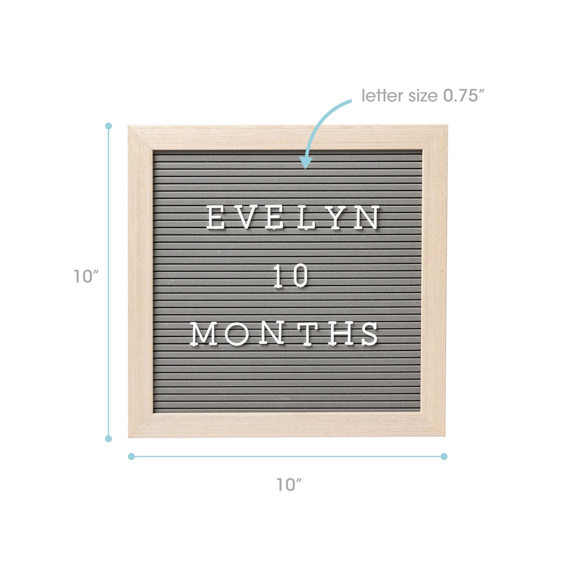 Wooden Letterboard in Grey