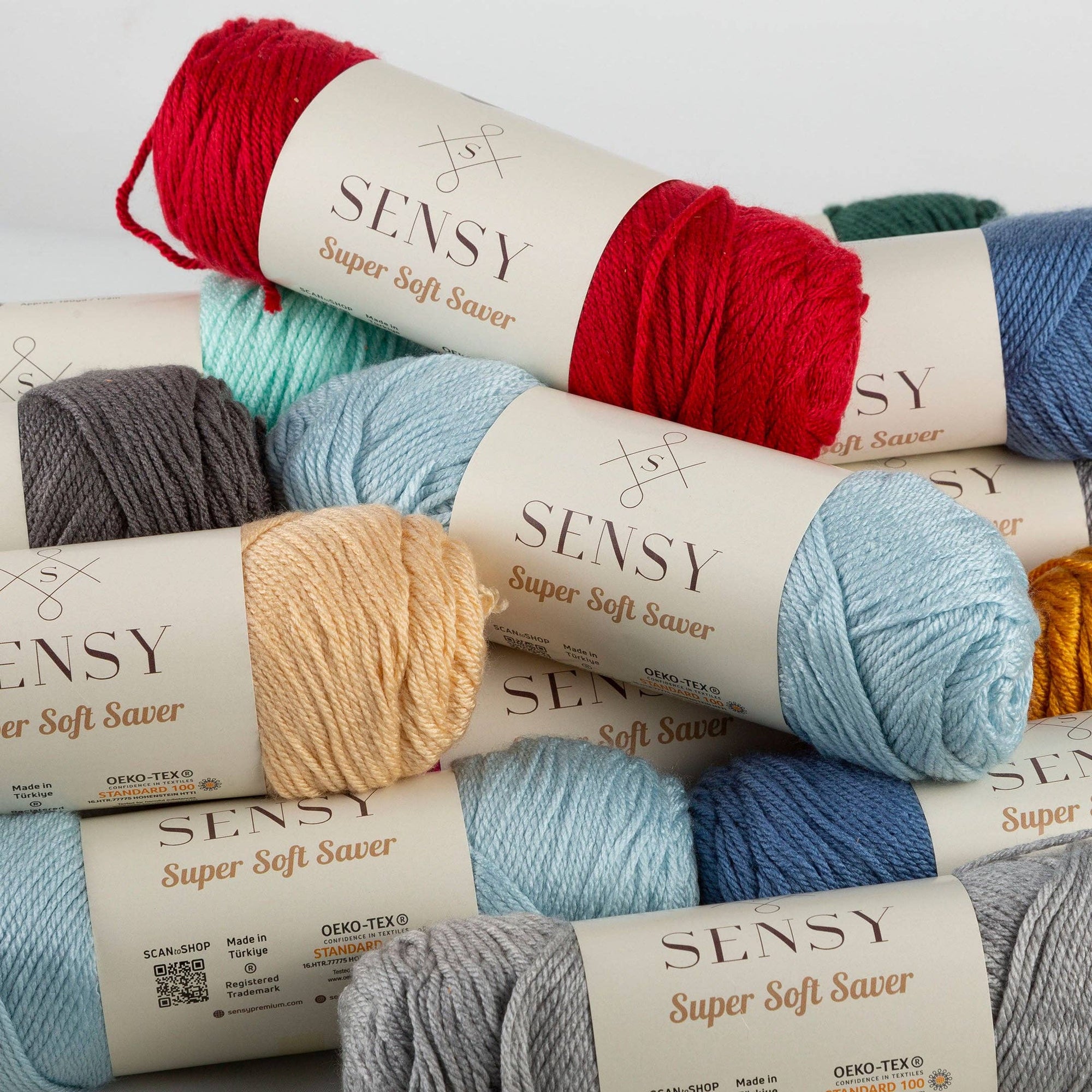 Sensy Super Soft Saver Yarn, 3.5 oz, 190 Yards, Gauge 4 Medium