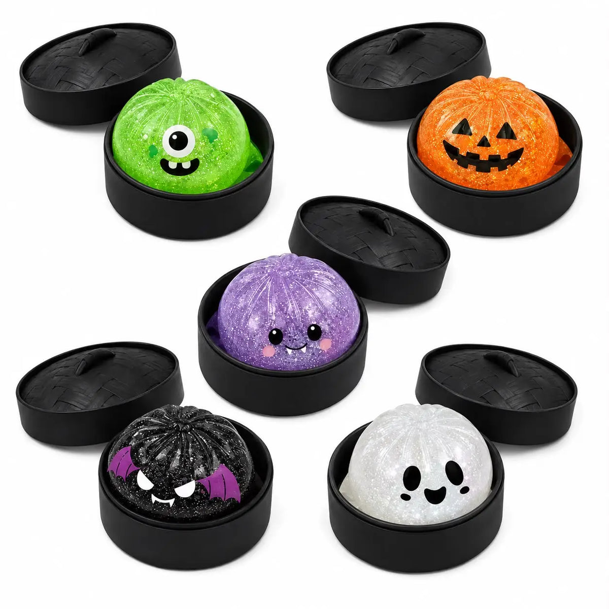 4" Halloween Glitter Jelly Dumpling