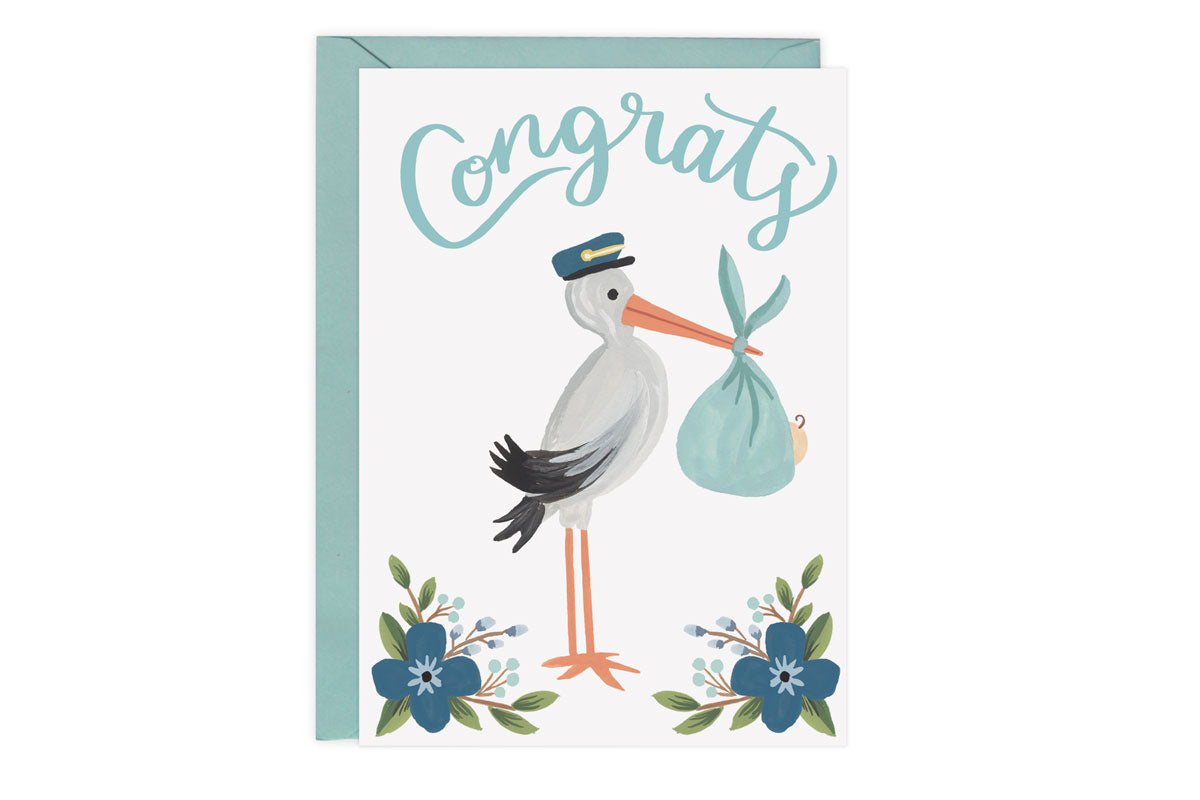 Blue Stork Card