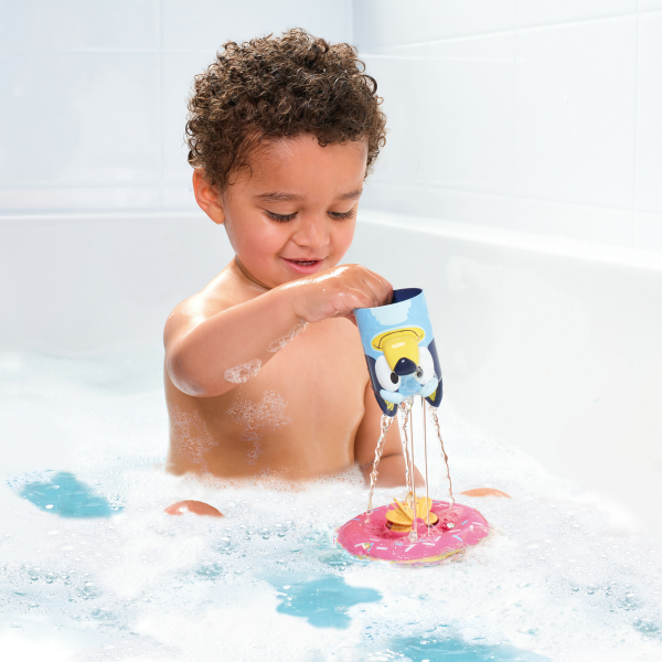 Splash & Float Bluey ' 2-in-1 Bath Toy with Pour Cup and Water Wheel