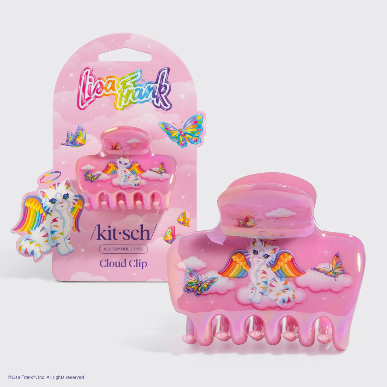 Lisa Frank x Kitsch Angel Kitty Cloud Clip