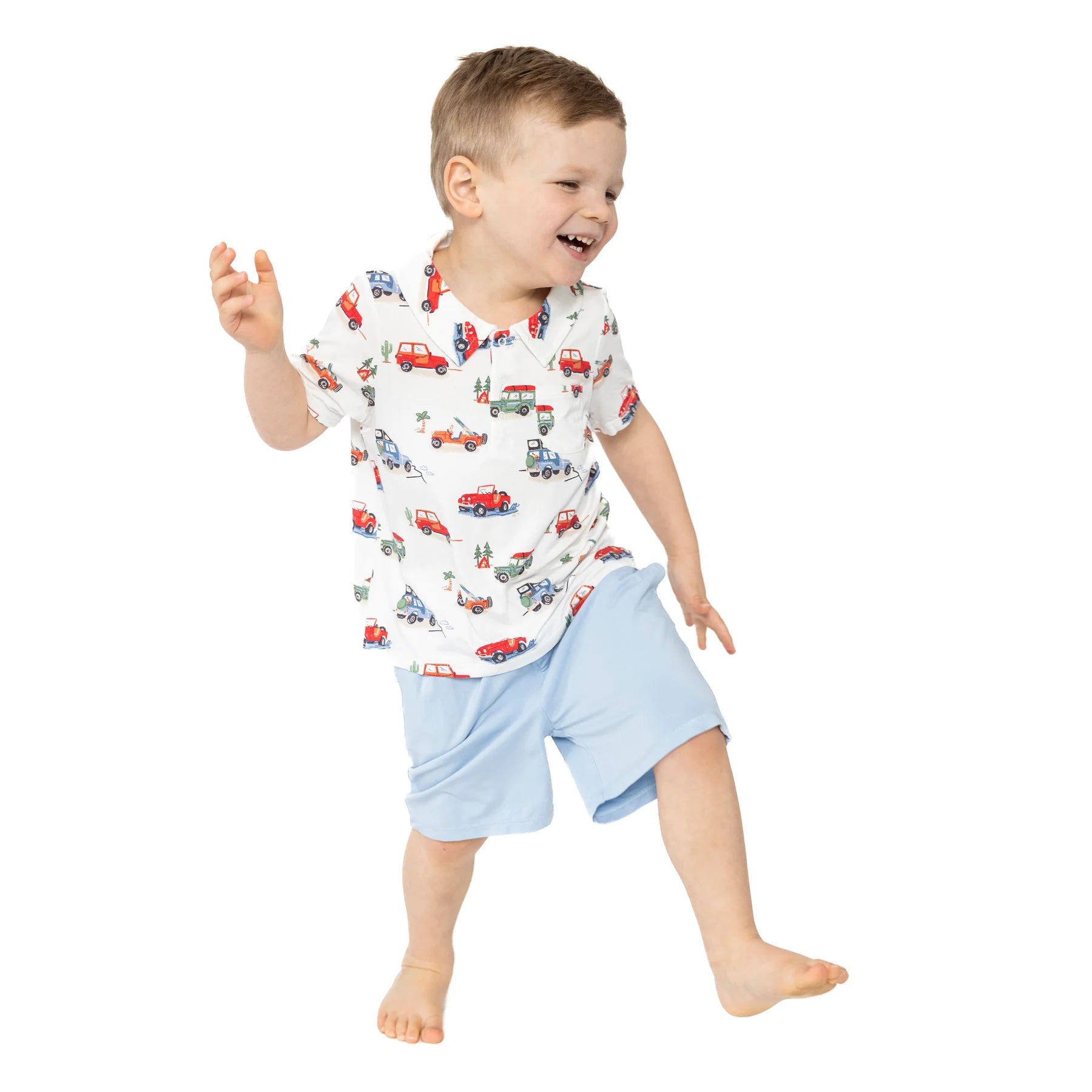 Angel Dear Off-Road Adventure Polo Shirt & Shorts Set