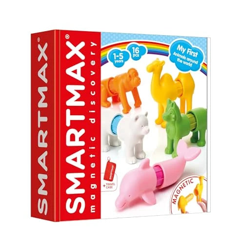 SmartMax My First Animals Around The World 16-Piece Magnetic Early STEM Discovery Set