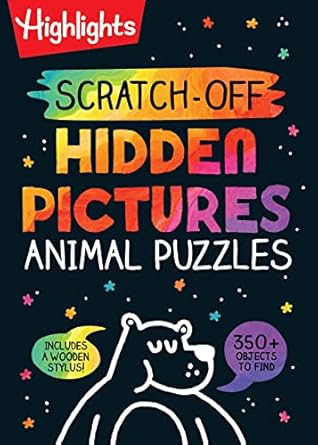 Scratch-Off Hidden Pictures Animal Puzzles