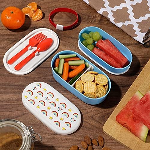 Rainbow Bento Box With Fork & Spoon