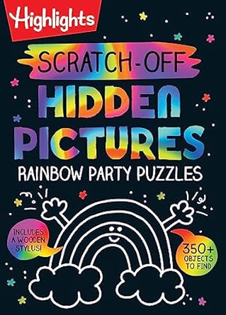 Scratch Off Hidden Pictures Rainbow Party