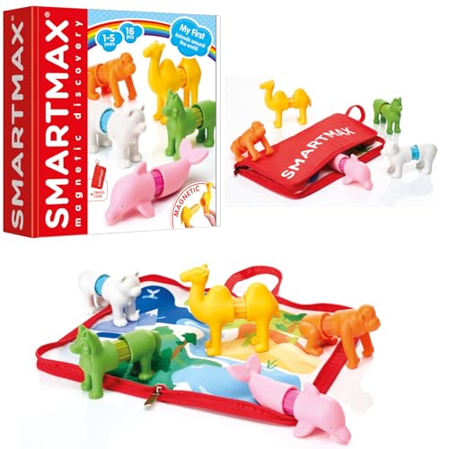 SmartMax My First Animals Around The World 16-Piece Magnetic Early STEM Discovery Set