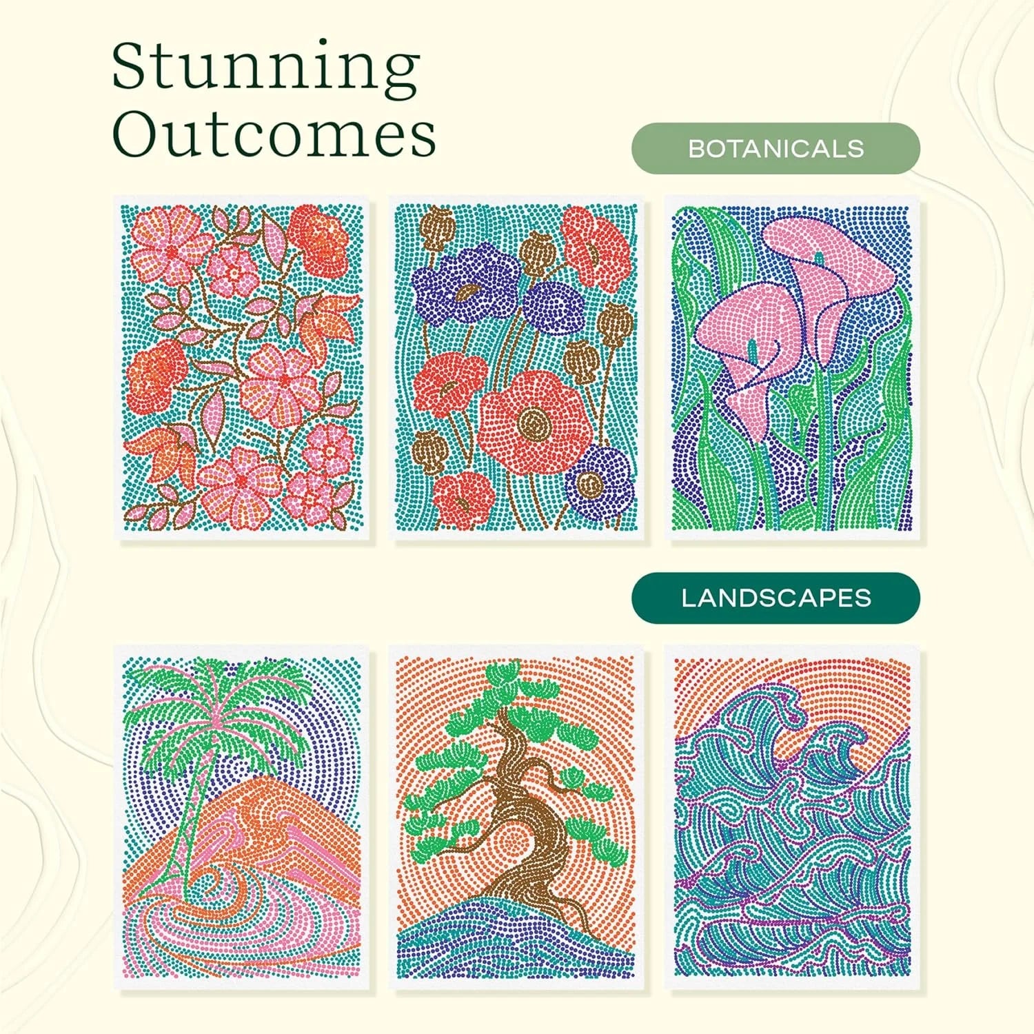 Lifelines FlowArt™ - Dot-By-Letter, Botanicals