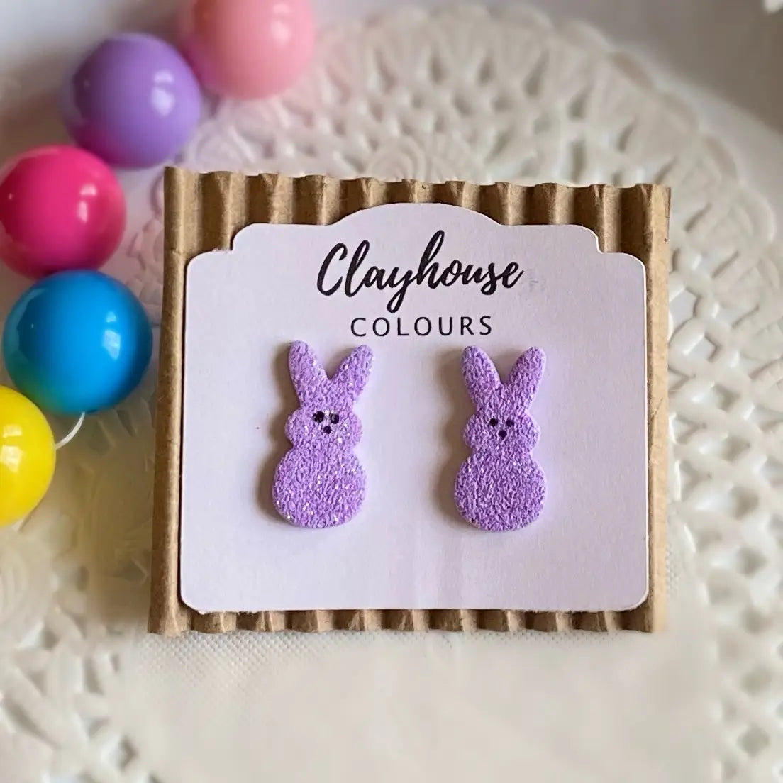 Peeps Clay Studs
