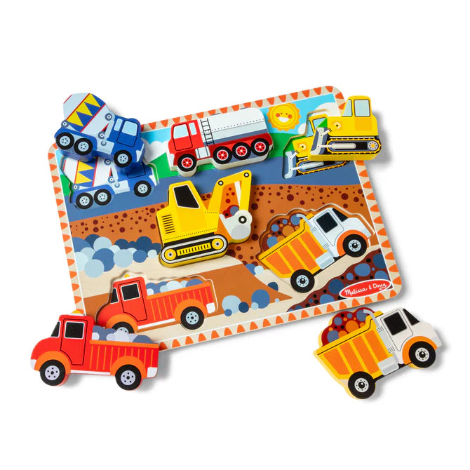 Melissa & Doug Construction Chunky Puzzle - 6 Pieces