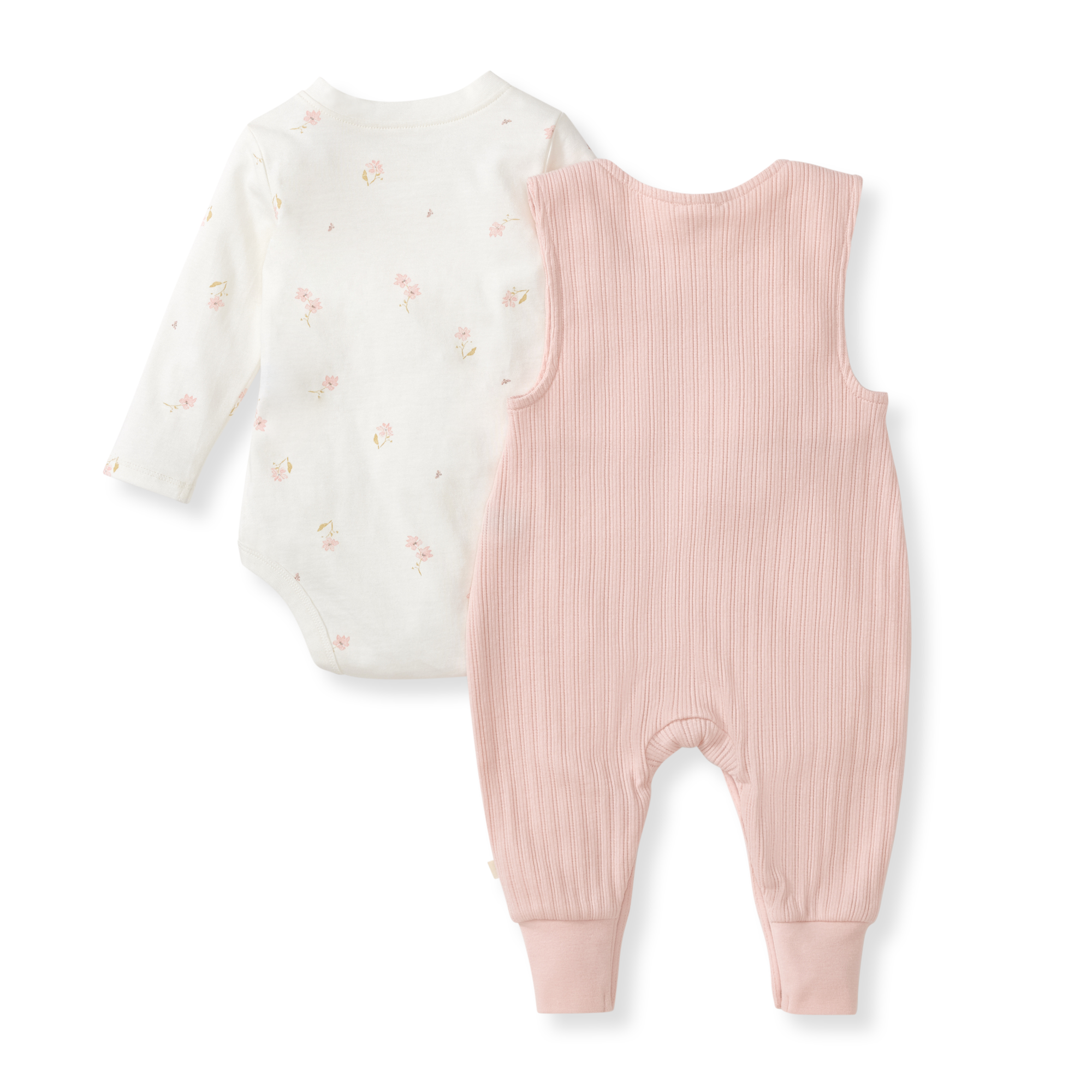 Burt's Bees Organic Cotton Floral Bodysuit & Jumpsuit Baby Set