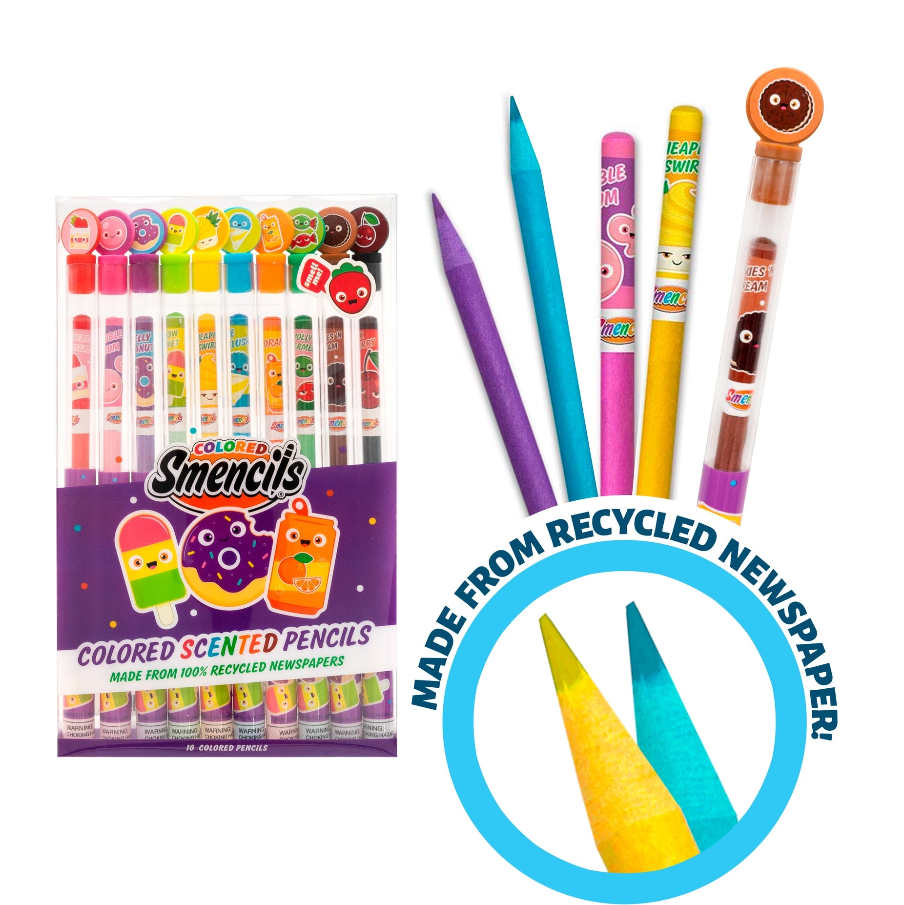 Colored Smencils - Scented Colored Pencils - 10 Count