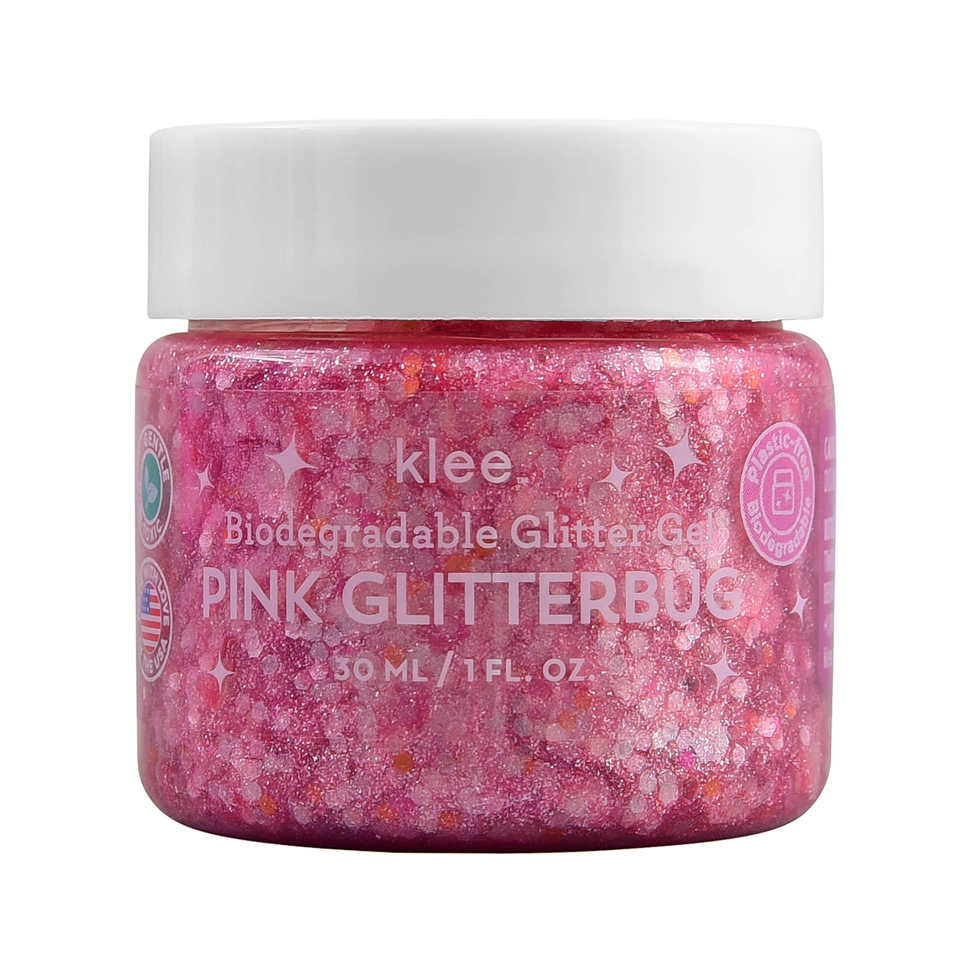 Klee Pink Glitterbug Biodegradable Glitter Gel, 1 oz