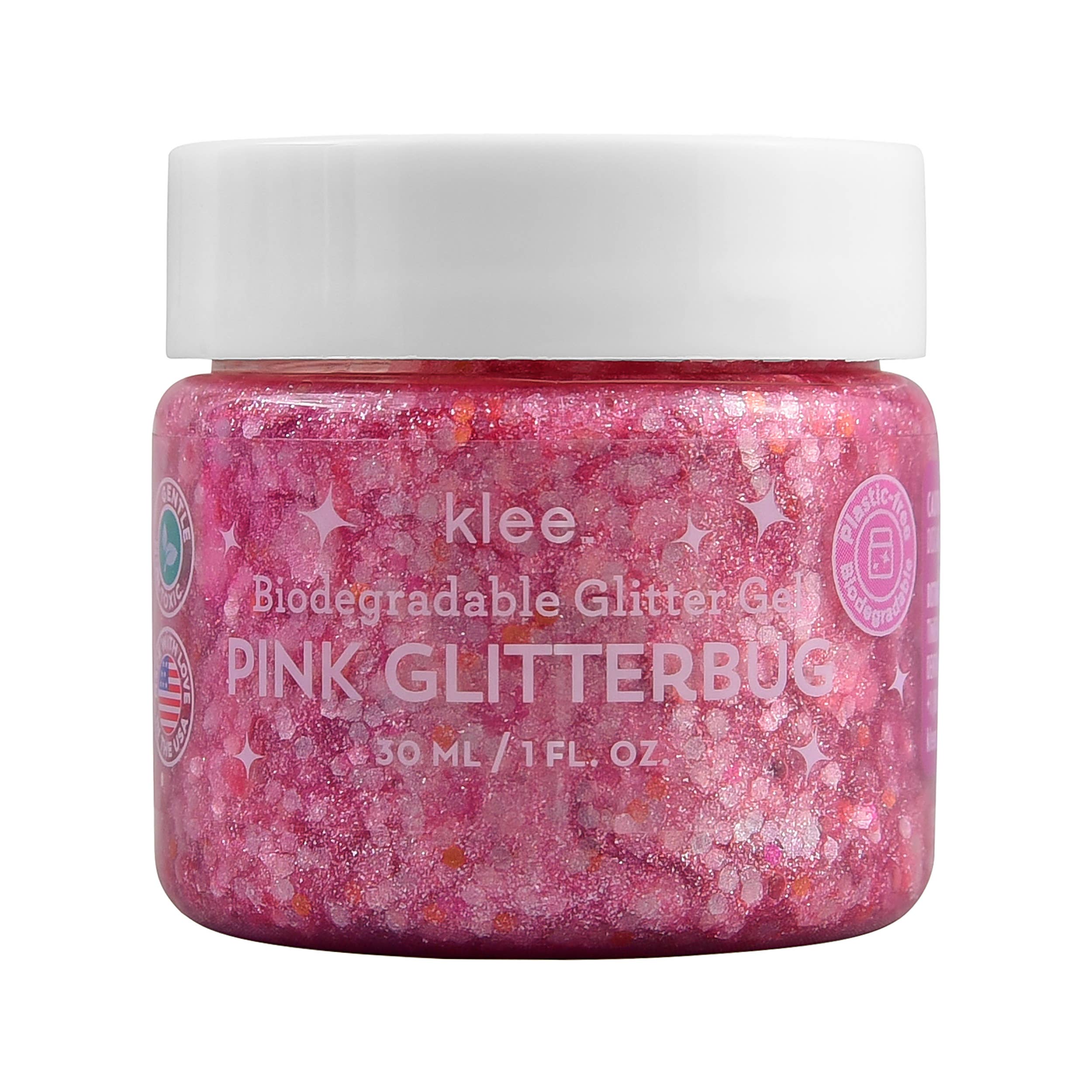 Klee Pink Glitterbug Biodegradable Glitter Gel, 1 oz