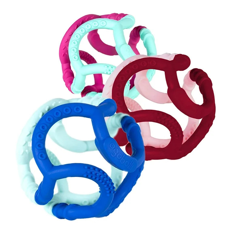 OgoBolli Gummi Teether Ring Tactile Sensory Ball