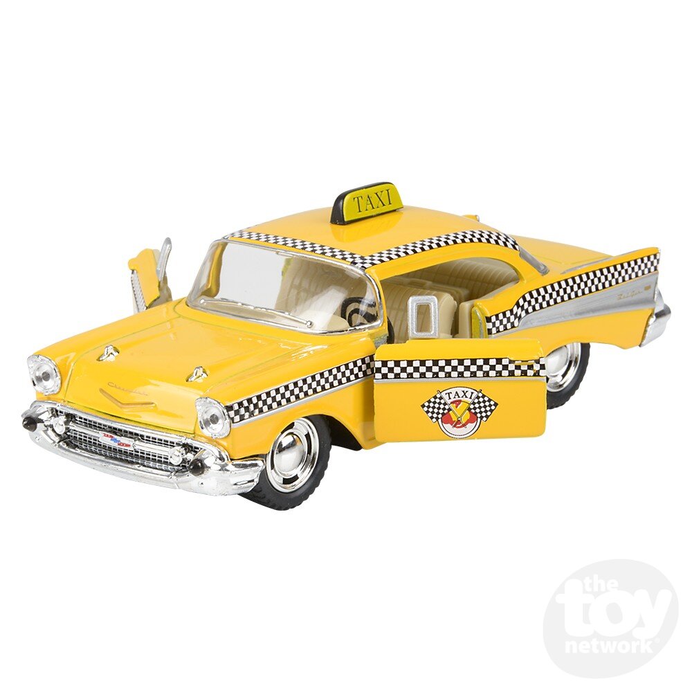 5" Die-Cast Pull Back Chevrolet Bel Air Taxi