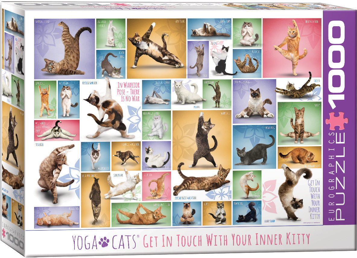 Eurographics Yoga Cats 1000 Piece Puzzle
