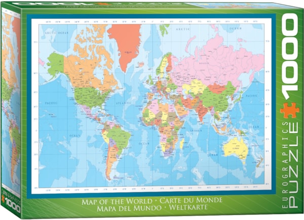 Eurographics Map of the World 1000 Piece Puzzle