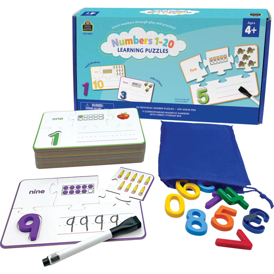 Learning Puzzle: Numbers 1–20