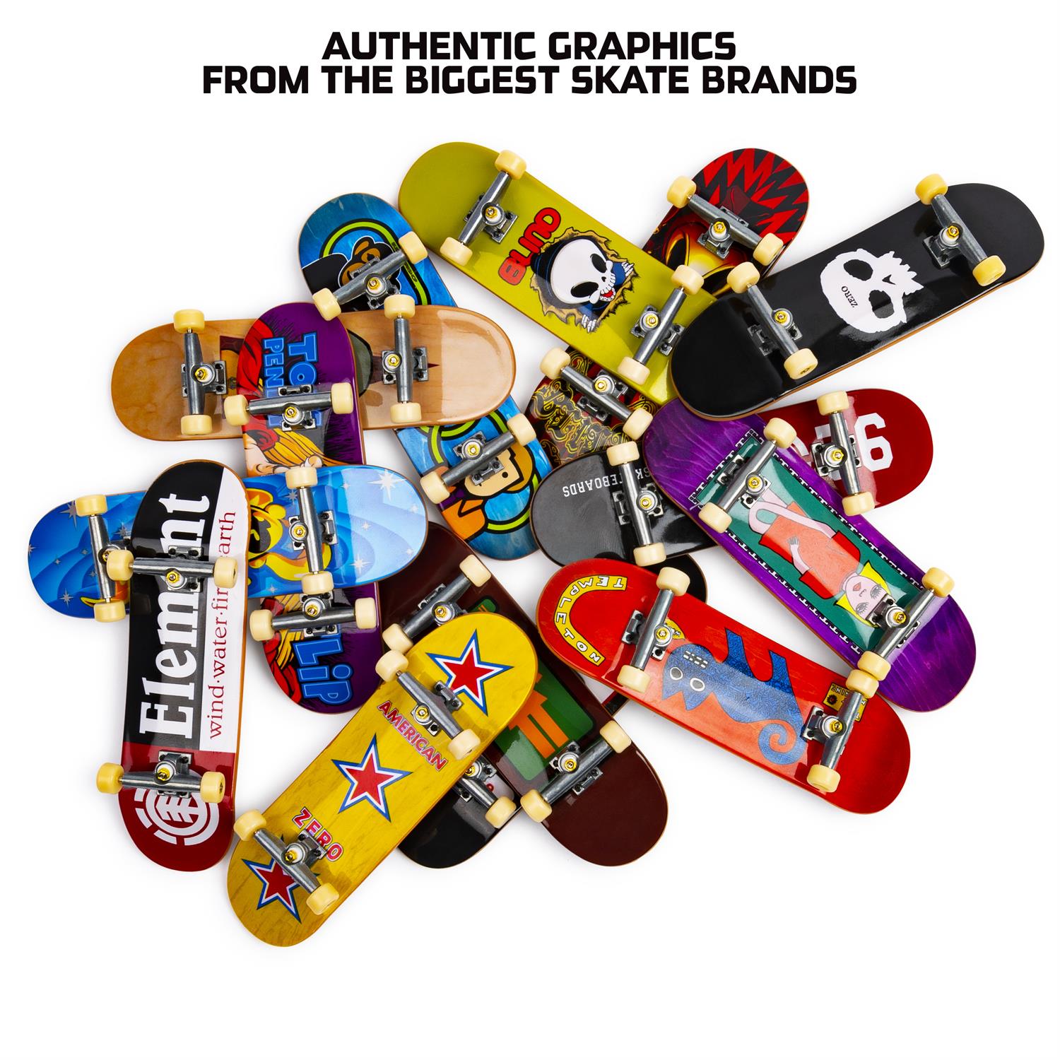 Tech Deck Assorted 96mm Fingerboards with Authentic Graphics