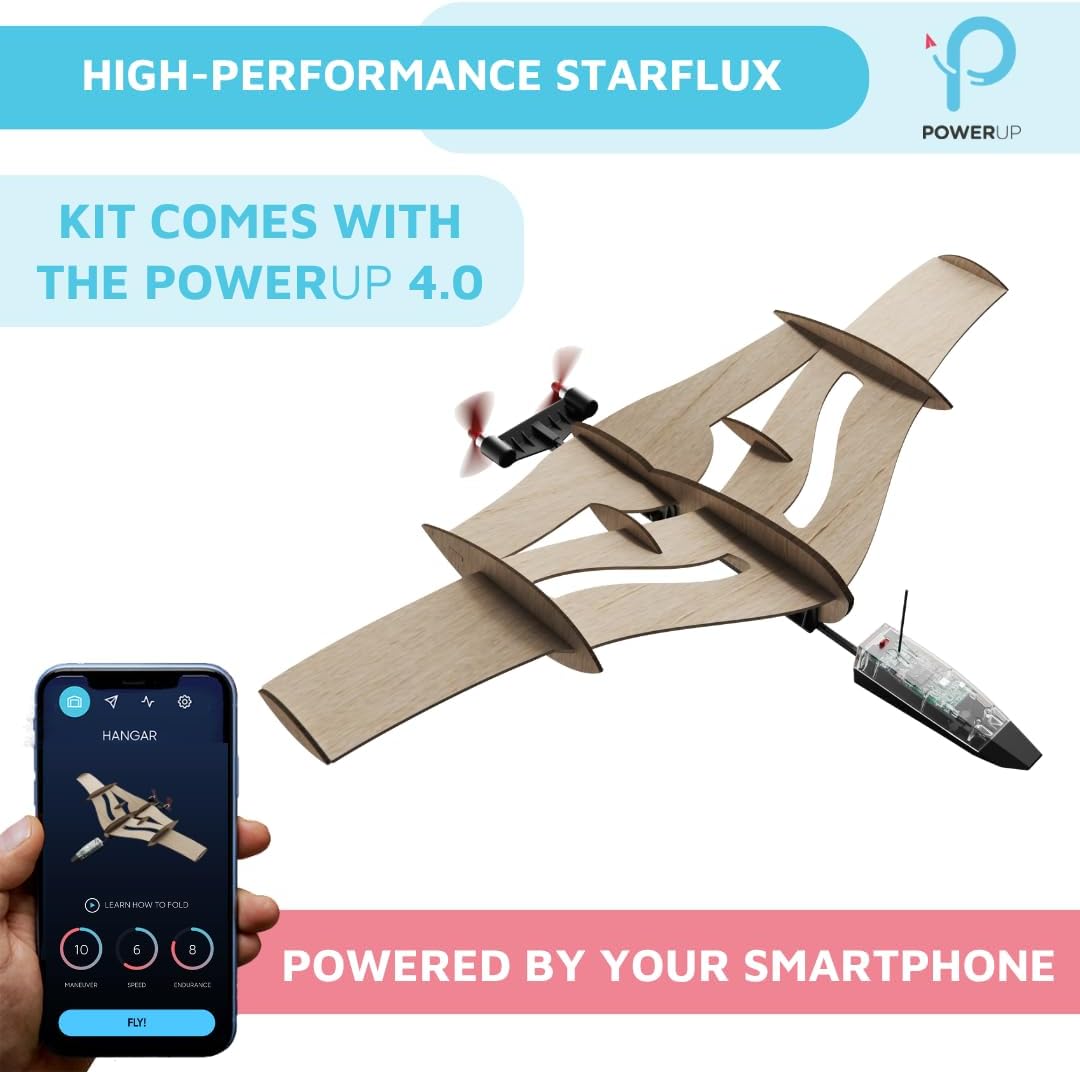POWERUP 4.0 STARFLUX DIY Balsa Wood RC Airplane Kit