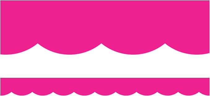 Simply Stylish Tropical Hot Pink Scalloped Borders