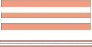 Simply Stylish - Coral & White Stripes Straight Border