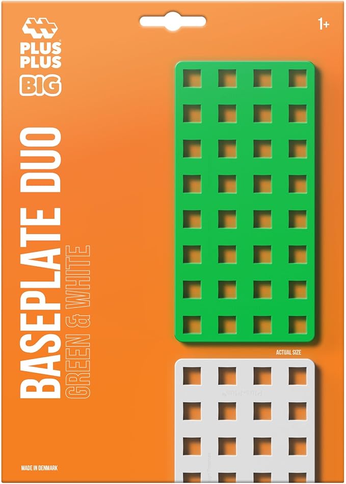 PLUS PLUS Green & White Big Baseplate Duo