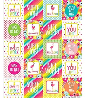 Simply Stylish Tropical Motivator Shape Stickers