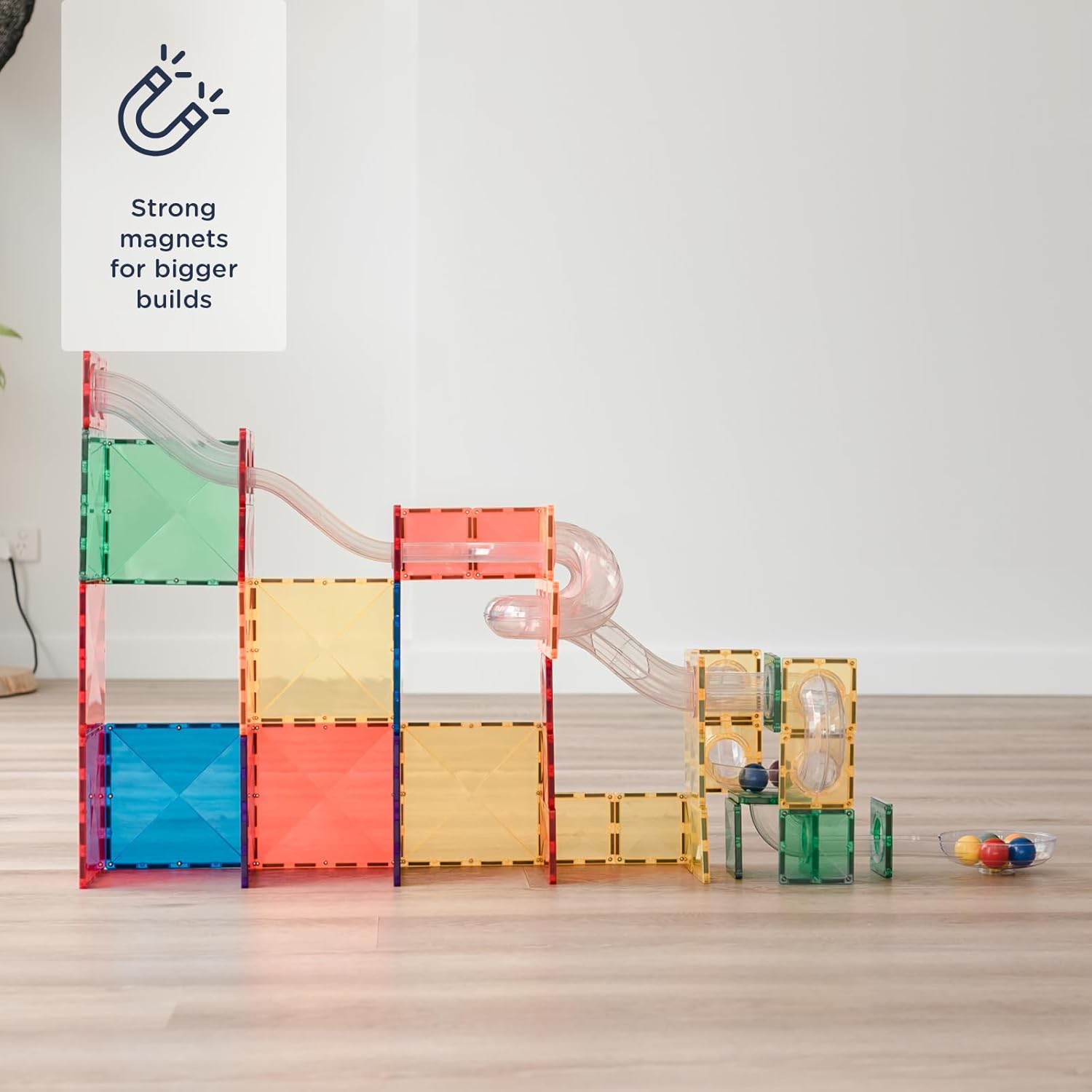 Connetix Rainbow Ball Run Expansion Pack - 66 Pieces