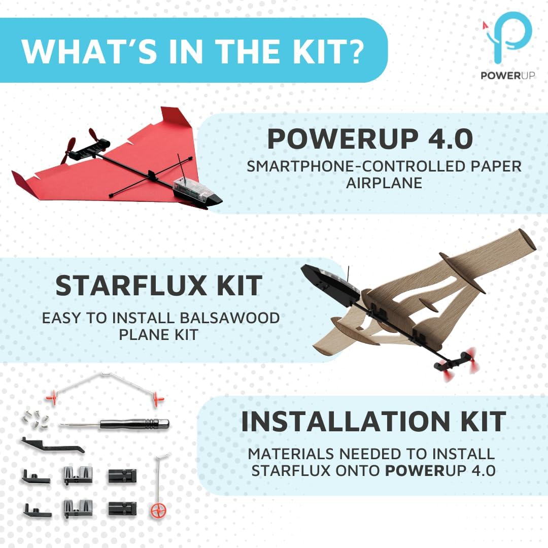 POWERUP 4.0 STARFLUX DIY Balsa Wood RC Airplane Kit