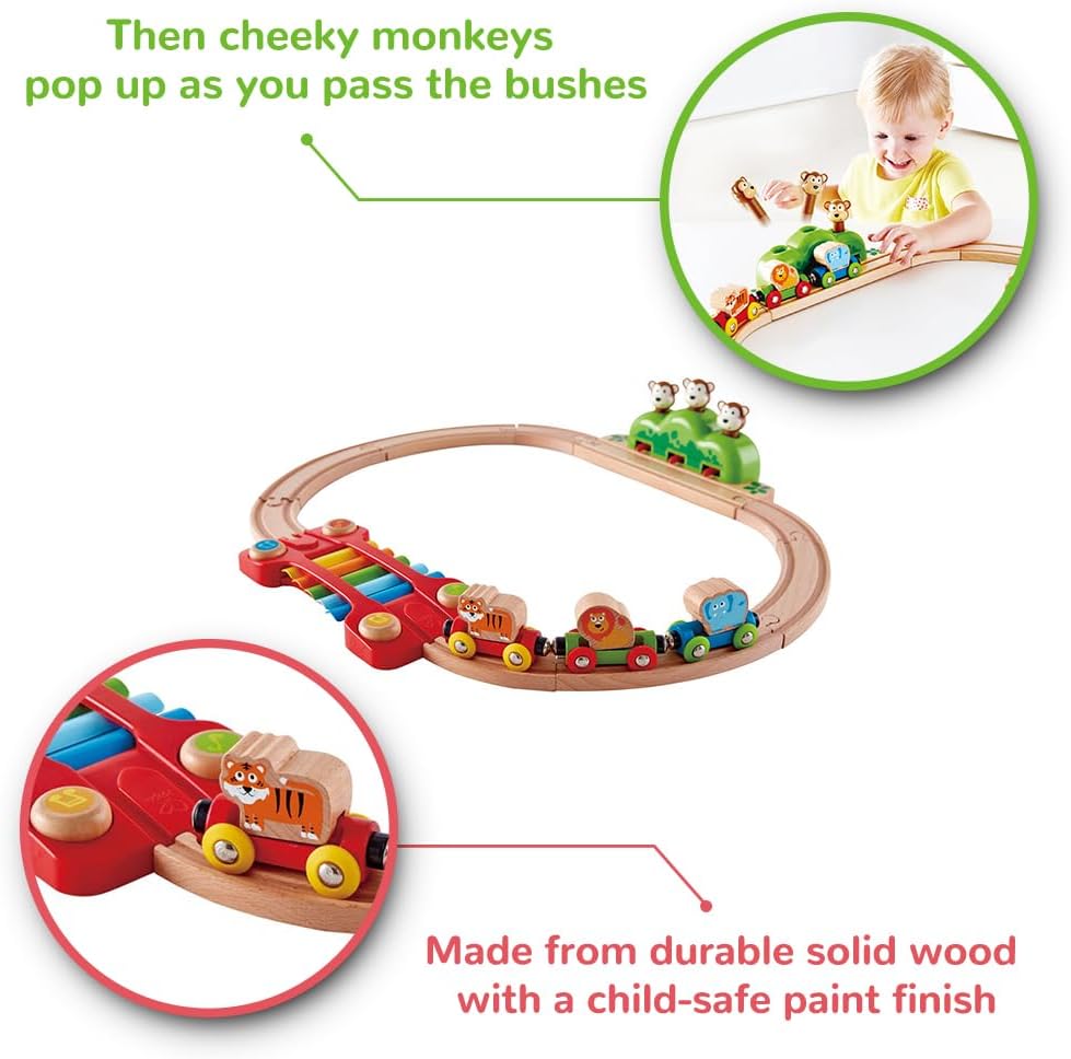 Hape Music and Monkeys Toddler Railway Train
