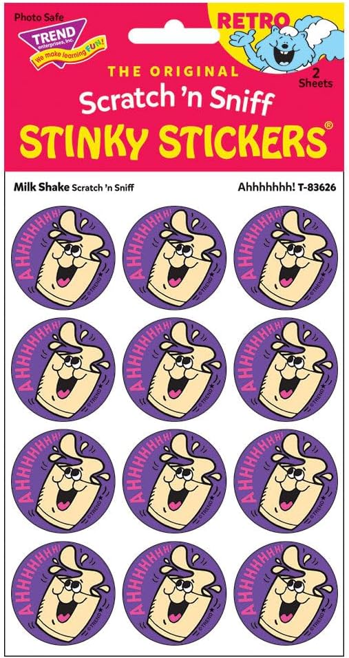 Retro Stinky Stickers - Milk Shake/ AHHHHHHH!