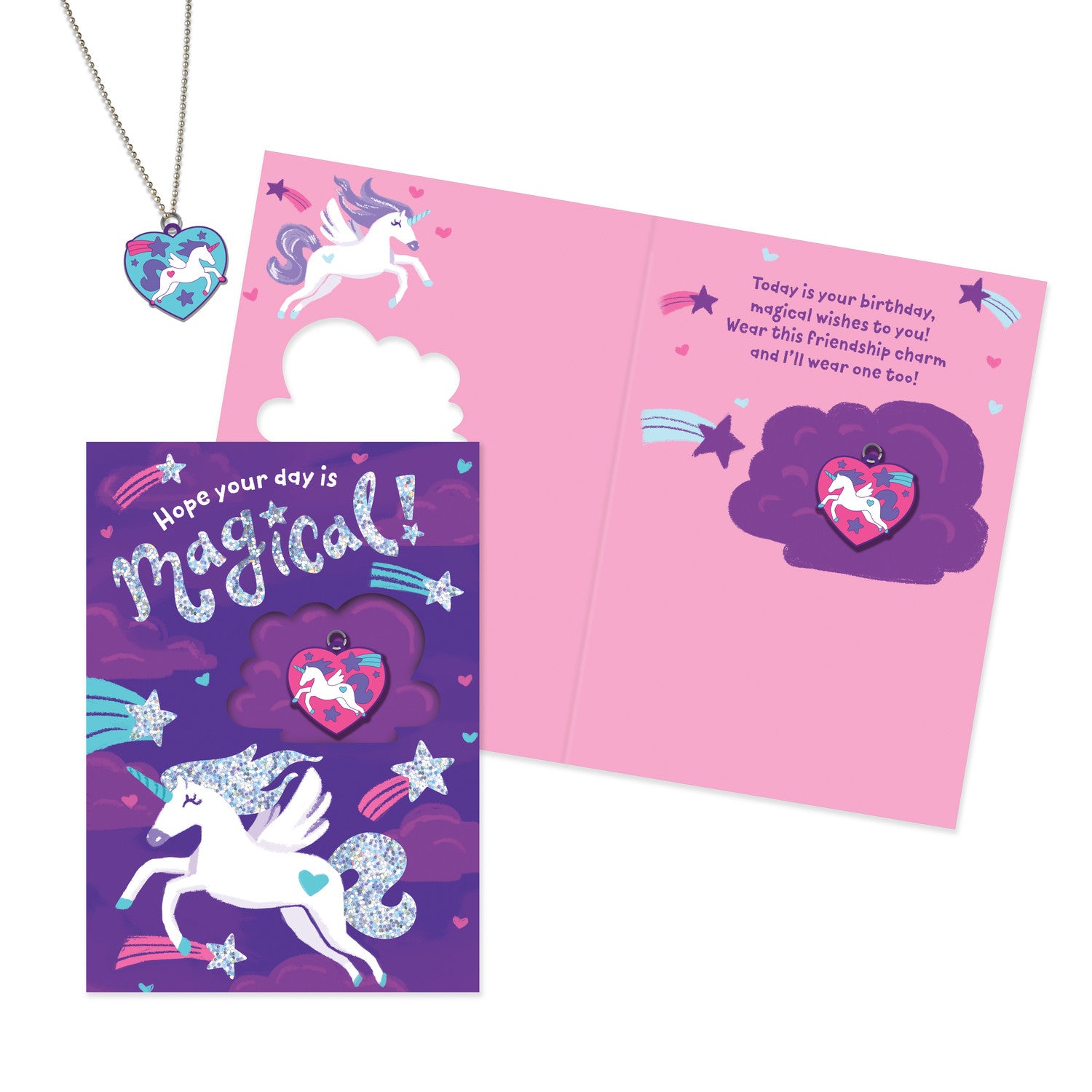 Unicorn Charm Birthday Card