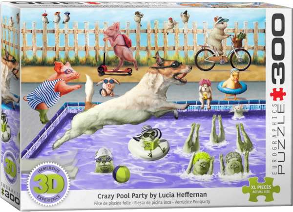 Eurographics Crazy Pool Day Lenticular 3D 300 Piece Puzzle