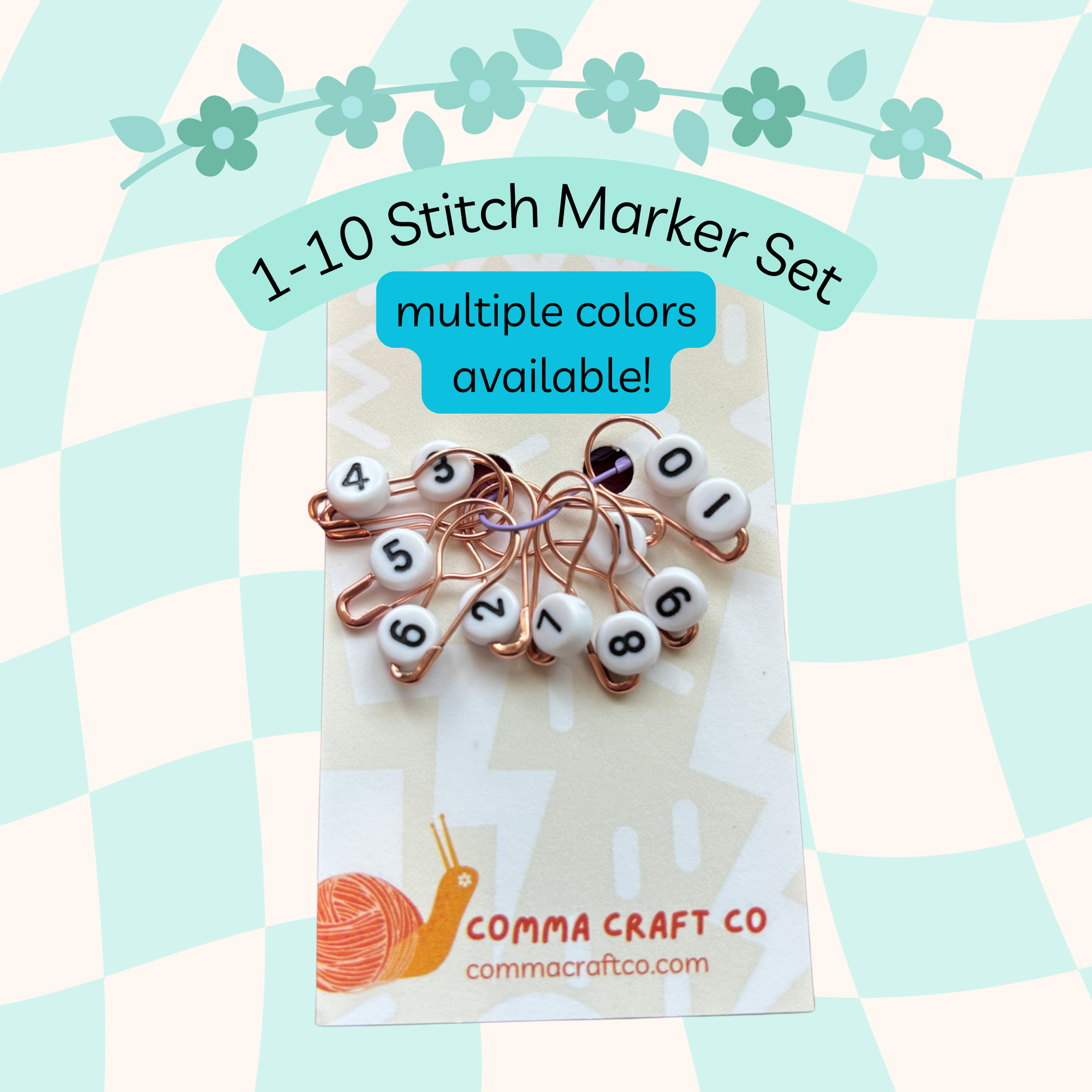 1-10 Numbered Stitch Markers