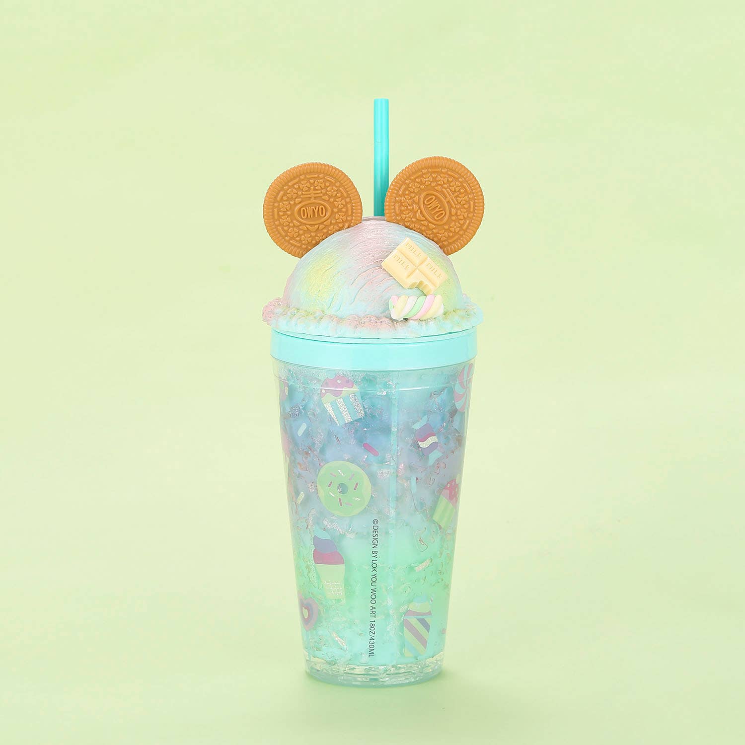 Cookie Mouse Ear Sweets Rainbow Tumbler