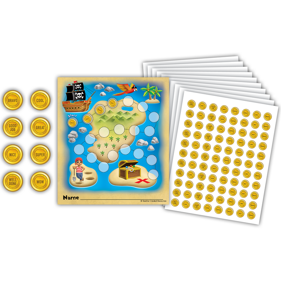 Treasure Hunt Reward Trackers with Stickers
