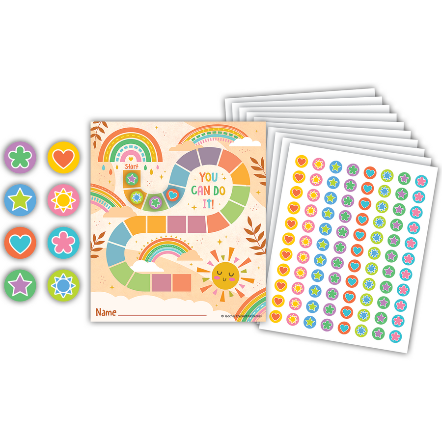 Sunshine Rainbow Reward Trackers with Stickers