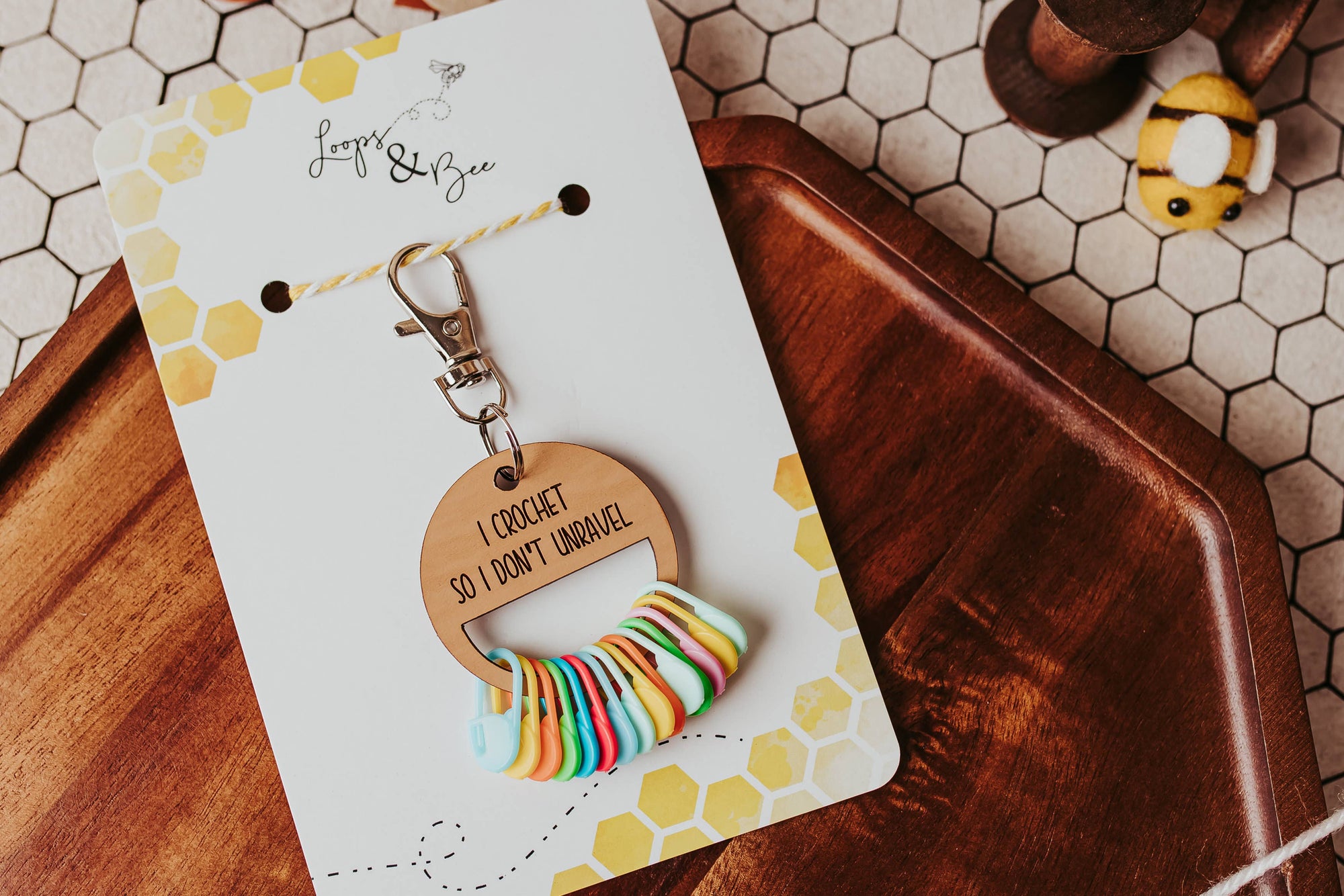 Stitch Marker Holder Keychain
