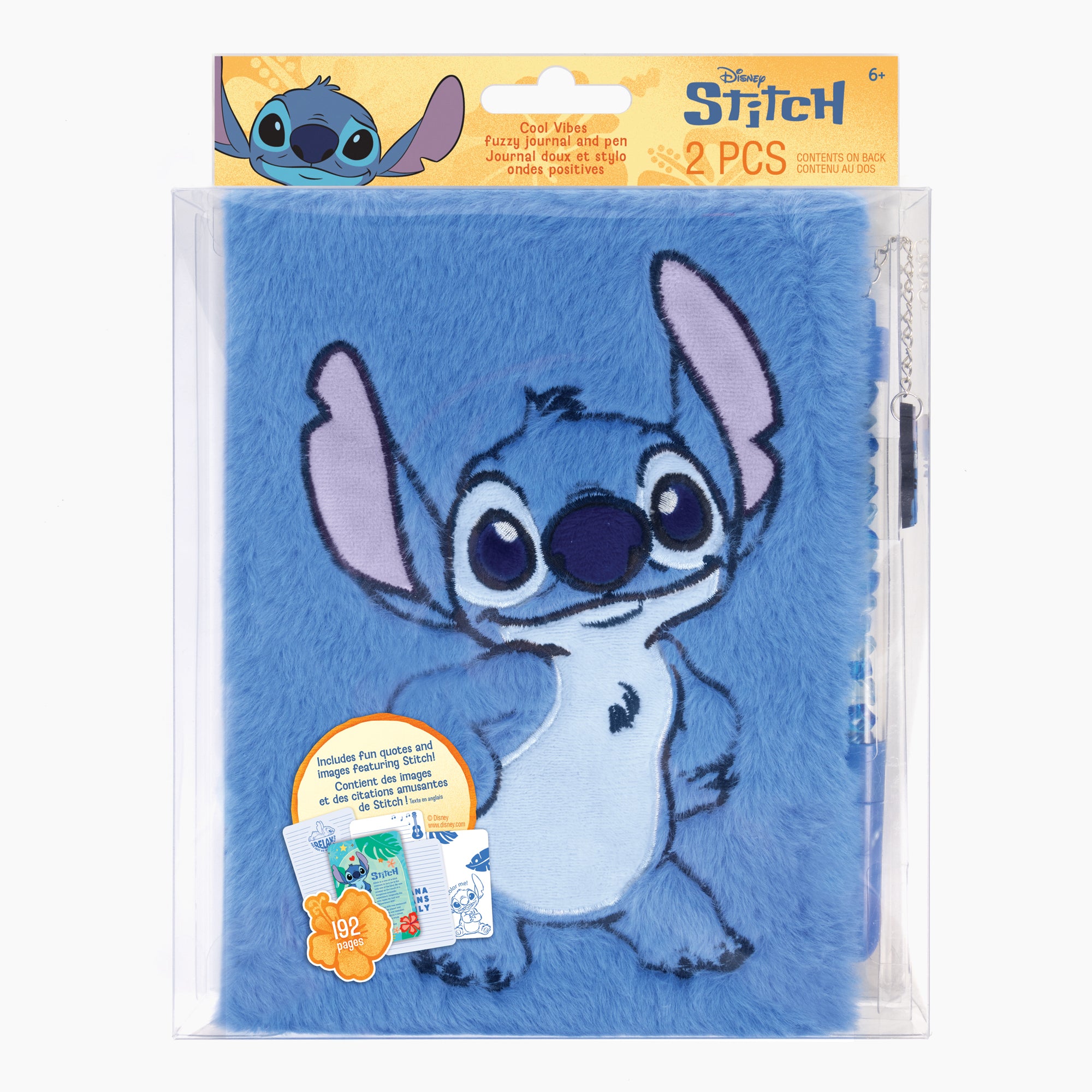Stitch Cool Vibes Fuzzy Journal and Pen