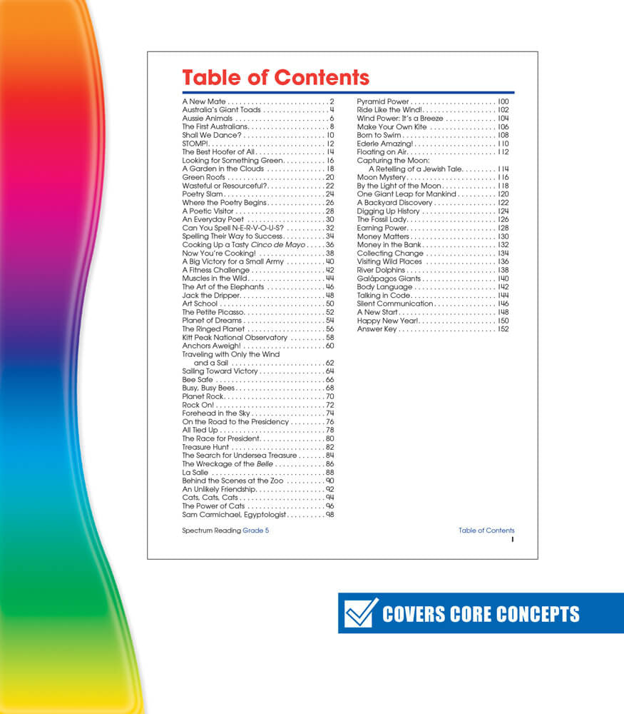 Spectrum Reading Workbook Grade 5 Paperback