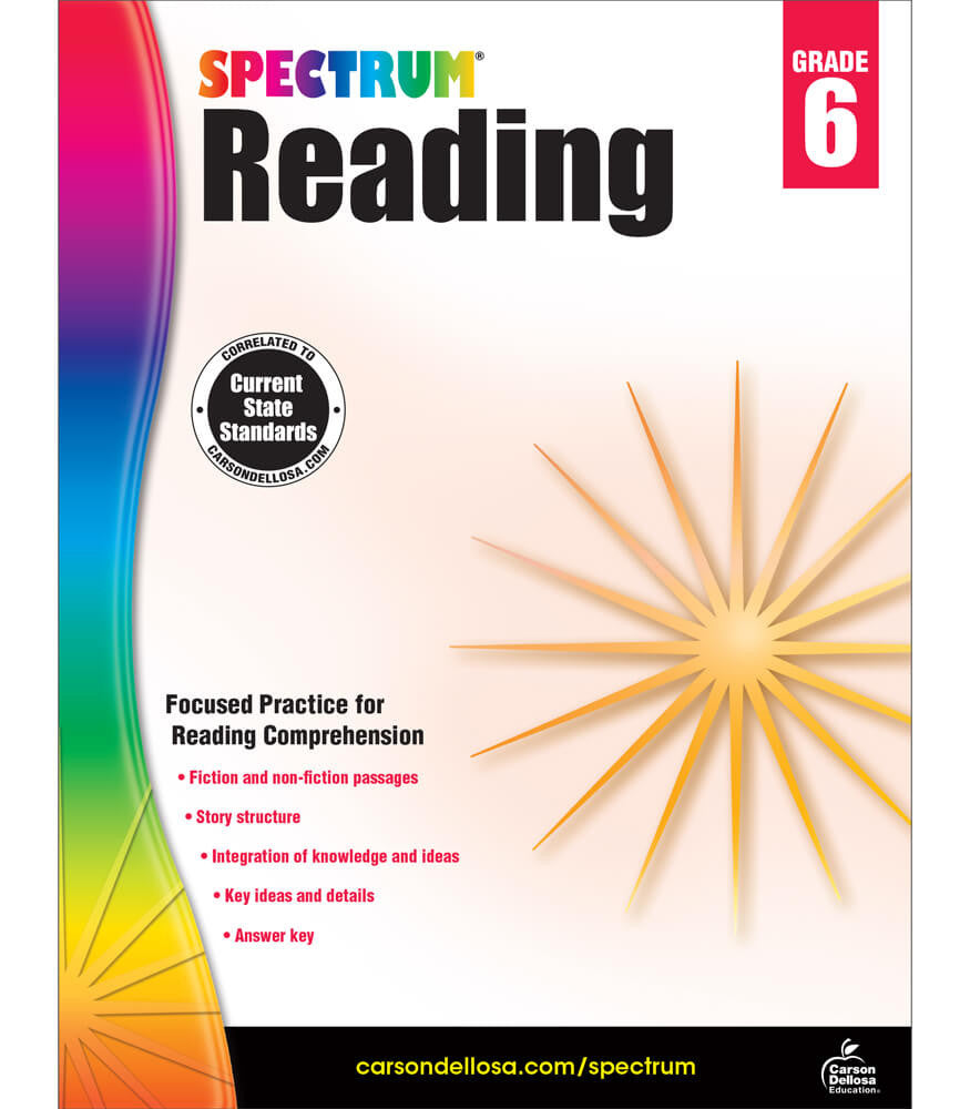 Spectrum Reading Workbook Grade 6 Paperback