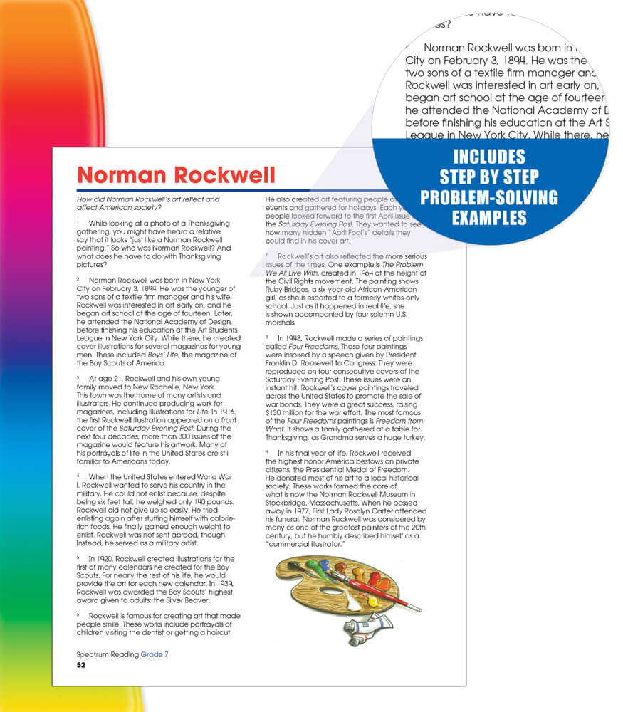 Spectrum Reading Workbook Grade 7 Paperback