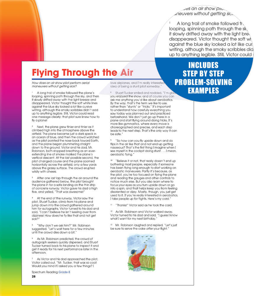 Spectrum Reading Workbook Grade 8 Paperback