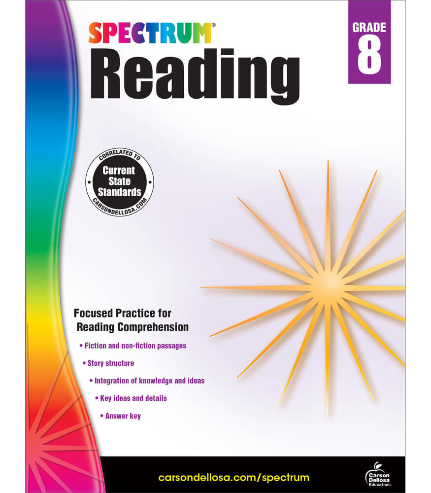 Spectrum Reading Workbook Grade 8 Paperback
