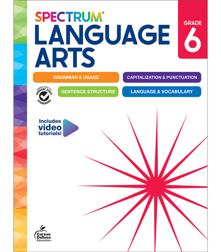 Spectrum Language Arts Workbook Grade 6 Paperback