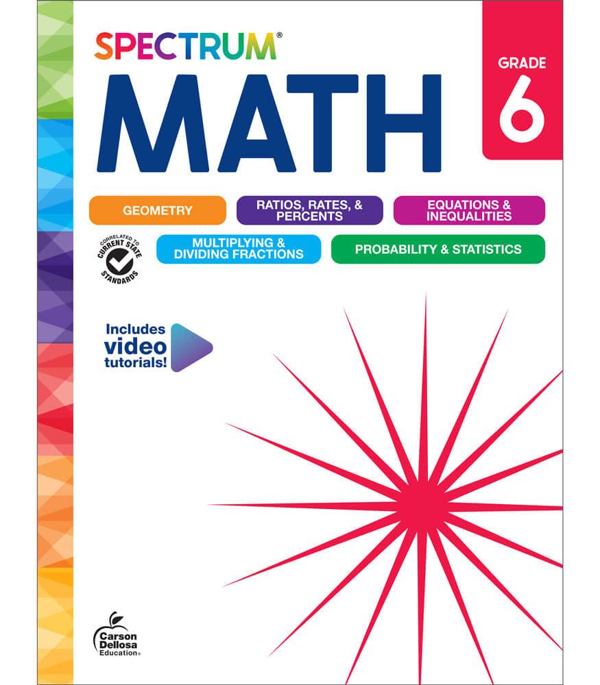 Spectrum Math Workbook Grade 6