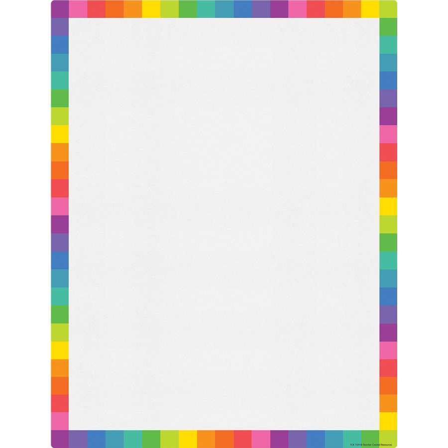 Colorful Blank Write-On/Wipe-Off Chart